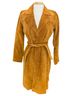 Express 100% Suede Tan Orange Trenchcoat Size S - photo 1