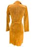 Express 100% Suede Tan Orange Trenchcoat Size S - photo 2