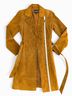 Express 100% Suede Tan Orange Trenchcoat Size S - photo 9