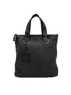 Loewe LOEWE logo-embossed nappa leather genuine handbag mini tote bag business black 33152 (view 1)