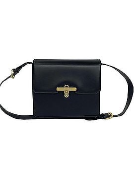 Gucci GUCCI Vintage Turnlock Closure Calf Leather Shoulder Bag/Pouch Black 40218 (view 1)