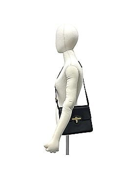 Gucci GUCCI Vintage Turnlock Closure Calf Leather Shoulder Bag/Pouch Black 40218 (view 2)