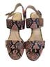 Cole Haan Snake Print Pink Black Sandals Size 9 - photo 1