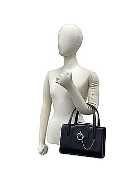 Cartier CARTIER Vintage Panthère Panther Chain Hardware Calf Leather Handbag Black 52938 (view 2)