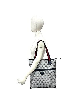 Gucci GUCCI Vintage Sherry Line Micro GG Logo Leather Tote Bag Semi-Shoulder Navy Blue 25920 (view 2)