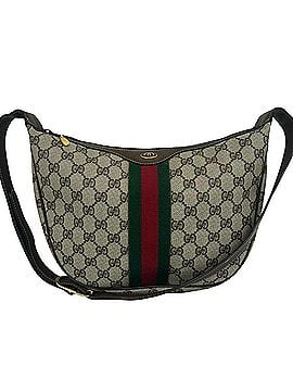 Gucci GUCCI Vintage Sherry Line GG Logo Leather Shoulder Bag (Brown) b87-3 (view 1)
