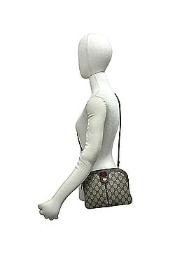 Gucci GUCCI Vintage Sherry Line GG Logo Leather Shoulder Bag/Sacoche (Brown) 441-7 (view 2)