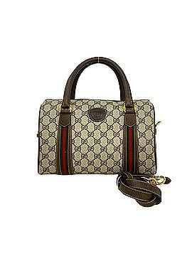 Gucci GUCCI Vintage Sherry Line GG Logo Leather 2-Way Handbag/Shoulder Bag, Brown, 37655 (view 1)