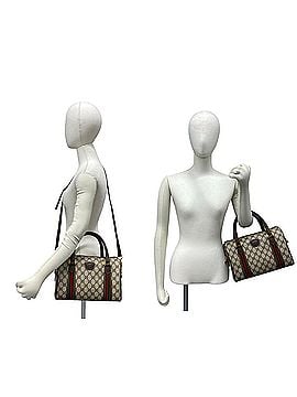 Gucci GUCCI Vintage Sherry Line GG Logo Leather 2-Way Handbag/Shoulder Bag, Brown, 37655 (view 2)
