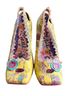 Irregular Choice Floral Yellow Pink Purple Teal White Heels Size 10 - photo 1