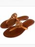 Tory Burch 100% Gauze Solid Tan Multi Color Sandals Size 5 1/2 - photo 4
