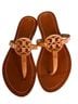 Tory Burch 100% Gauze Solid Tan Multi Color Sandals Size 5 1/2 - photo 1