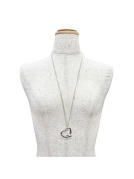 Tiffany & Co. TIFFANY&amp;Co. Tiffany &amp; Co. Elsa Peretti Open Heart Pendant Large 925 Mesh Chain Necklace Silver Made in Spain Weight 23.3g Women's (view 2)