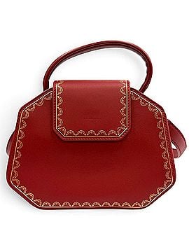 Cartier Cartier Garland de Mini Mirror 2-Way Leather Shoulder Bag, Red, Made in Italy, Women's, with Dust Bag (view 1)