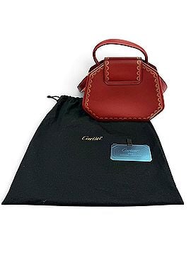 Cartier Cartier Garland de Mini Mirror 2-Way Leather Shoulder Bag, Red, Made in Italy, Women's, with Dust Bag (view 2)