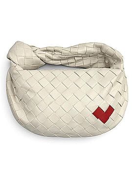 Bottega Veneta BOTTEGA VENETA 777607 Mini Jodie Heart Intrecciato Leather Handbag, White/Red, Made in Italy, Women's, with Dust Bag. (view 1)