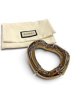 Gucci GUCCI Bamboo Logo Engraved Bracelet Bangle Gold S Made in Italy Men's Women's Accessory (view 2)