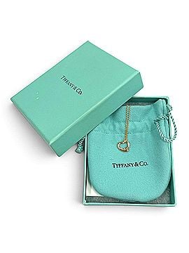 Tiffany & Co. TIFFANY&amp;Co. Tiffany Elsa Peretti Open Heart Pendant Necklace, 750 (PG) Pink Gold, Weight 2.88g, Women's, Comes with Box and Dust Bag. (view 2)