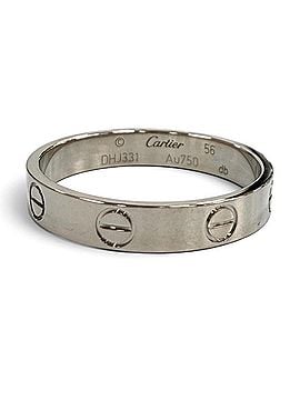 Cartier Cartier DHJ331 LOVE Ring Mini 750 (WG) Ring, White Gold, Weight 3.58g, Women's (view 1)