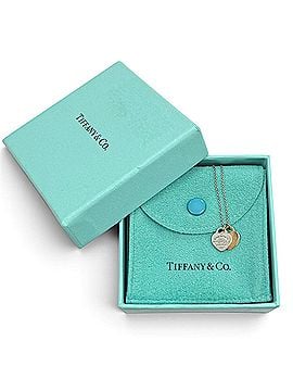 Tiffany & Co. TIFFANY&amp;Co. Tiffany &amp; Co. Return to Mini Double Heart Tag Necklace AG925 750 (YG) Combination Silver Yellow Gold Weight 3.4g Women's Comes with Box and Dust Bag (view 2)