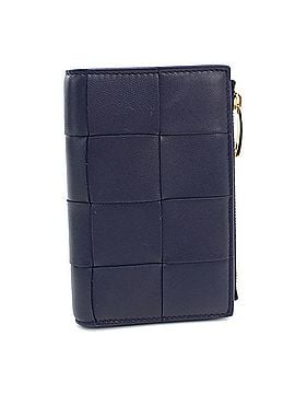 Bottega Veneta BOTTEGA VENETA Women's Cassette Bi-fold Wallet, Navy (view 1)