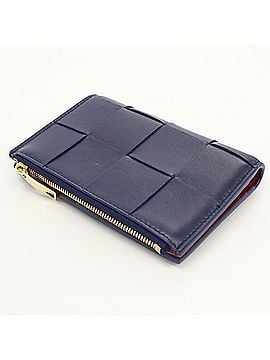 Bottega Veneta BOTTEGA VENETA Women's Cassette Bi-fold Wallet, Navy (view 2)