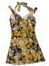 Cache Houndstooth Floral Black Yellow Cocktail Dress Size XS - photo 2