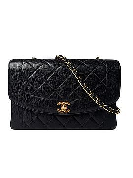Chanel Chanel Diana Flap Matelassé 25 A01165 Caviar Skin Chain Shoulder Bag for Women (view 1)