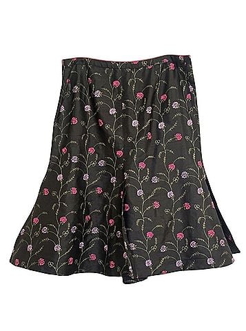 Emporio Armani 2002 Archival Black Silk Petal Skirt Active Skirt (view 1)