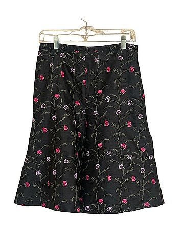 Emporio Armani 2002 Archival Black Silk Petal Skirt Active Skirt (view 2)