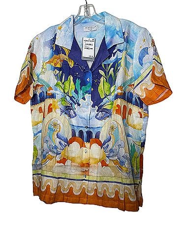 Seafolly Aquarius Short Sleeve Button-Down Shirt (view 1)