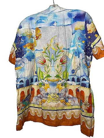 Seafolly Aquarius Short Sleeve Button-Down Shirt (view 2)