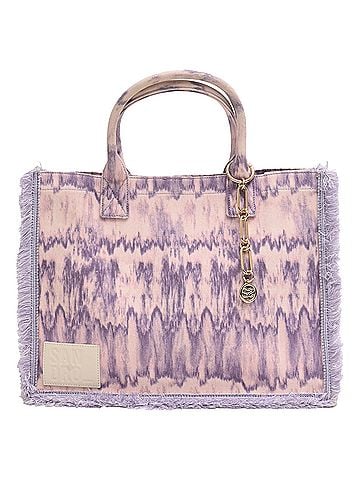 Sandro Sandro Kasba Tie-Dye Tote Bag in Purple Cotton Canvas (view 1)