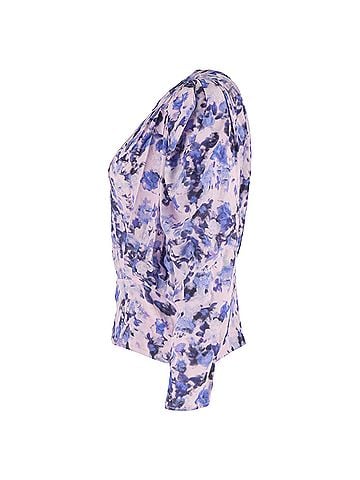 Isabel Marant Isabel Marant Zarga Floral-Print Blouse in Purple Silk (view 2)