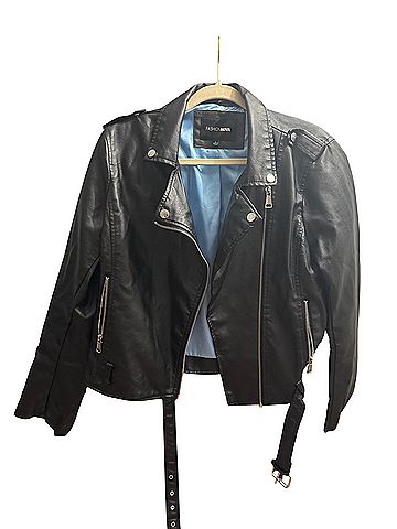 Fashion Nova Moto Faux Leather Jacket (view 2)