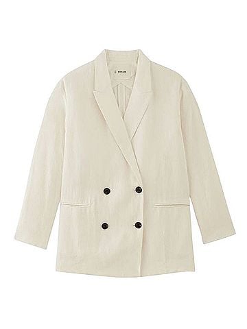 Everlane Linen Double Breasted Blazer Blazer (view 1)