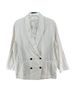 Everlane 100% Flax 100% Cotton Solid Ivory Blazer Size 16 - photo 4