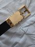 Michael Kors 100% Leather Animal Print Black Gold Belt Size S - photo 4