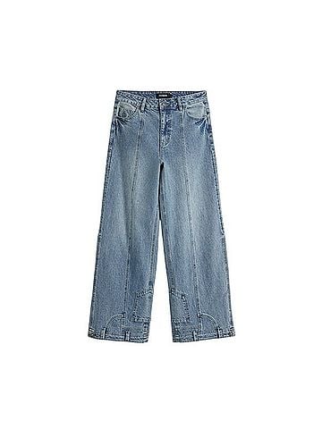 Desigual Straight Jeans with Inverted Effect Waistband Hem Jeans (view 1)