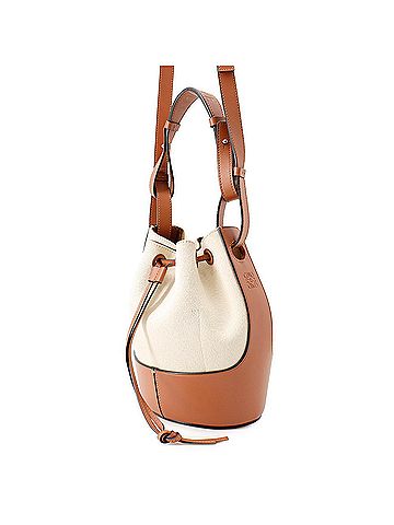 Loewe Loewe Balloon Shoulder Handbag, Small, Canvas and Leather, A710C31X02, LOEWE 2-way Bag, Women's, (view 2)