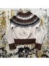 Joie Fair Isle Brown Ivory Wool Cardigan Size M - photo 4