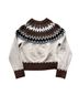 Joie Fair Isle Brown Ivory Wool Cardigan Size M - photo 2