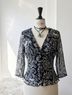 ICE 100% Silk 100% Polyester Paisley Black White Long Sleeve T-Shirt Size XL - photo 3