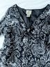 ICE 100% Silk 100% Polyester Paisley Black White Long Sleeve T-Shirt Size XL - photo 8