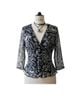 ICE 100% Silk 100% Polyester Paisley Black White Long Sleeve T-Shirt Size XL - photo 1
