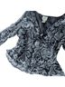 ICE 100% Silk 100% Polyester Paisley Black White Long Sleeve T-Shirt Size XL - photo 2