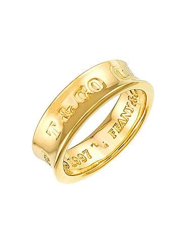 Tiffany & Co. Tiffany &amp; Co. 1837 Narrow Ring, 18K Yellow Gold (750) (view 1)