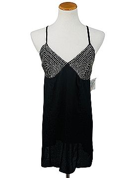 Free People 2015 NWT Black Beaded Mini Babydoll Slip Dress | Fairy Grunge Indie Sleaze Dark Romance Whimsigoth Casual Dress (view 2)