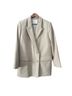 Aritzia 61% Recycled Polyester 26% Viscose 7% Cotton 6% Elastane 100% Cupro Solid Tan Blazer Size M - photo 1