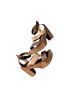 BED|STU 100% Leather Brown Tan Wedges Size 8 - photo 1